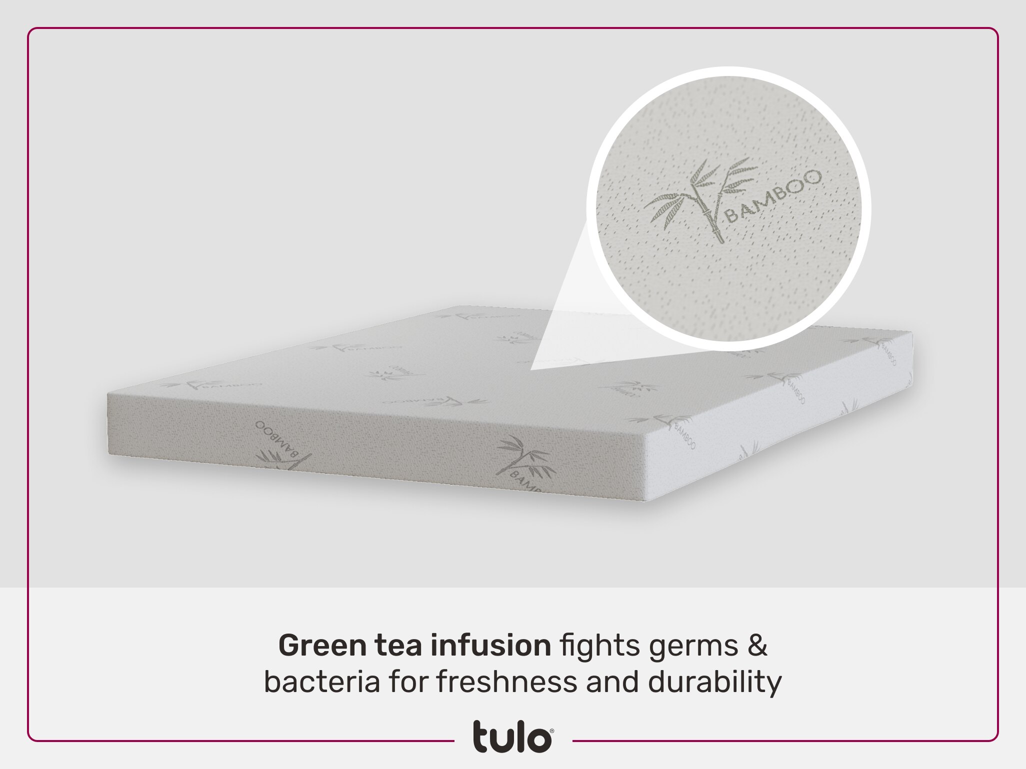 Bamboo 6" Firm Green Tea Memory Foam Mattress